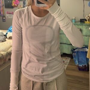 lululemon White Long Sleeve swiftly full length